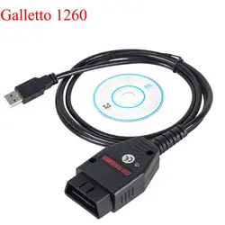 Galletto 1260 Чип ECU Инструмент настройки EOBD/OBD2 ECU Flasher с FTDI FT232RL чип ЭКЮ разъемы с несколькими языки