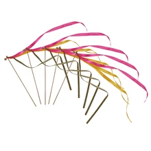 5 x magia varita baton cuota con cinta para deco boda mujer rose + orange