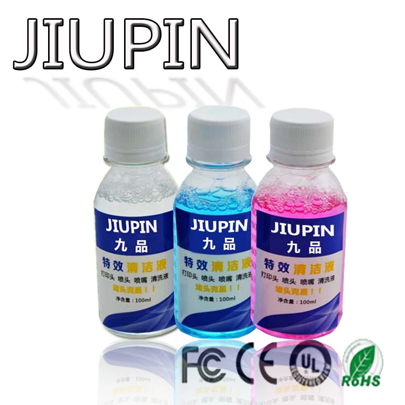 

JIUPIN 100ML / bottle cleaning solution for Epson HP Canon Brother full inkjet printer for ink cartridges and printheads