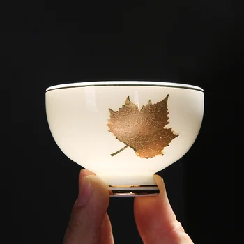 

60ml White Porcelain Teacup Handmade Small Tea Cup Master Art Bowl for Home Decoration Drinkware Teaware As Birthday Gifts