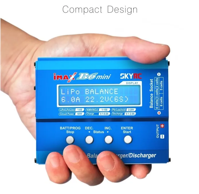 Original IMAX B6 Mini Portable Battery Lipo Digital Balance Charger For RC Helicopter Toys Quadcopter SIZE