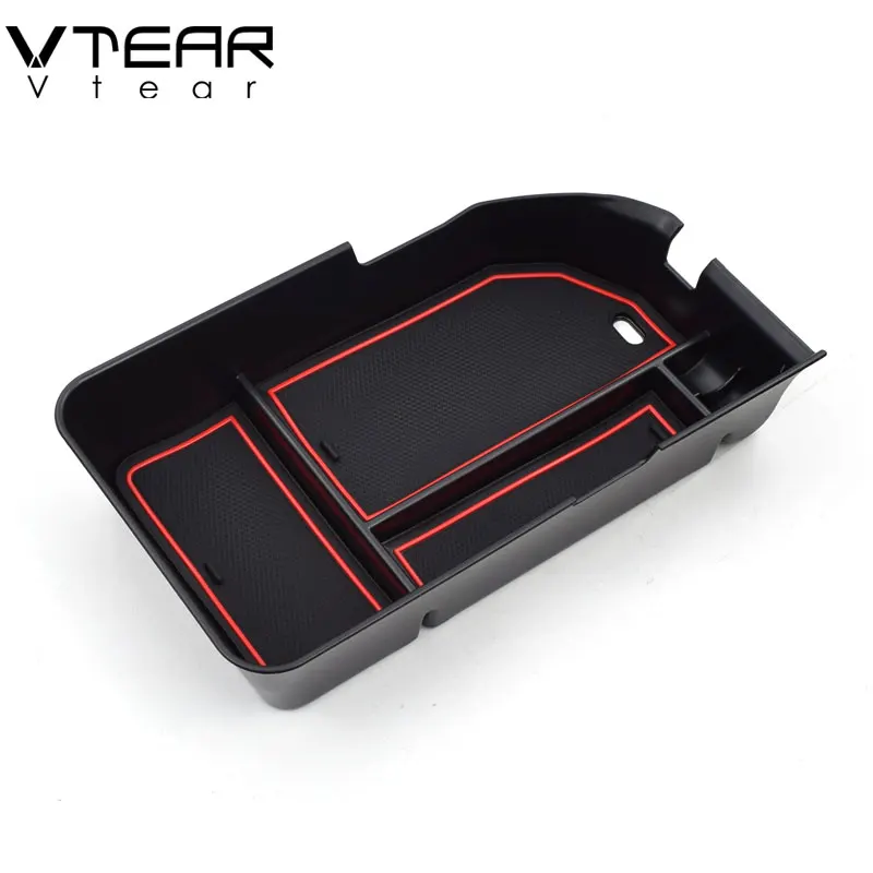 

Vtear for Toyota Camry Central Armrest Storage Box Console Tray Holder Stowing tidying Case Pallet Container accessories 2018
