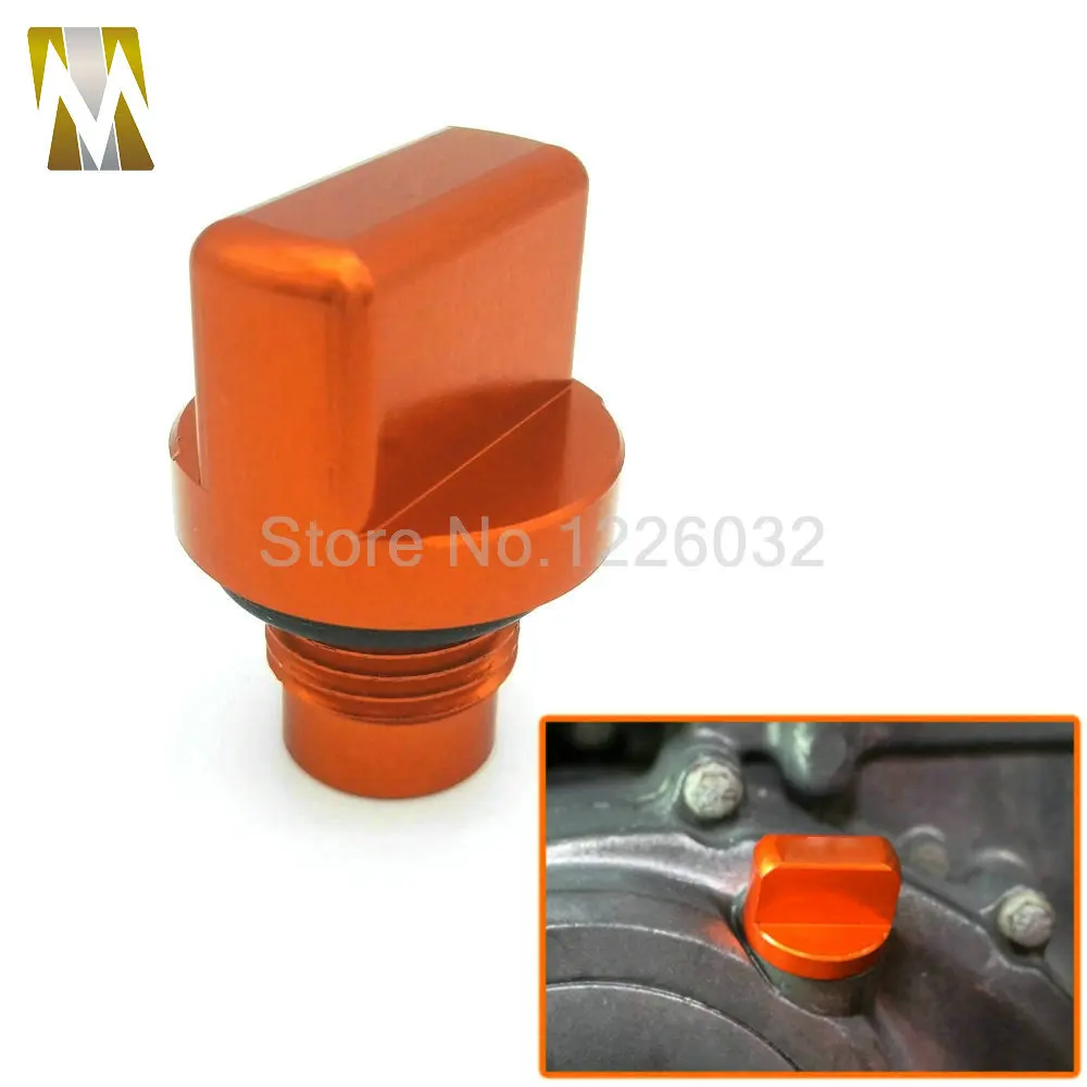 New Listing Motorcycle Orange Accessories CNC Aluminum Engine Magnetic Oil Drain Plug For KTM DUKE 125