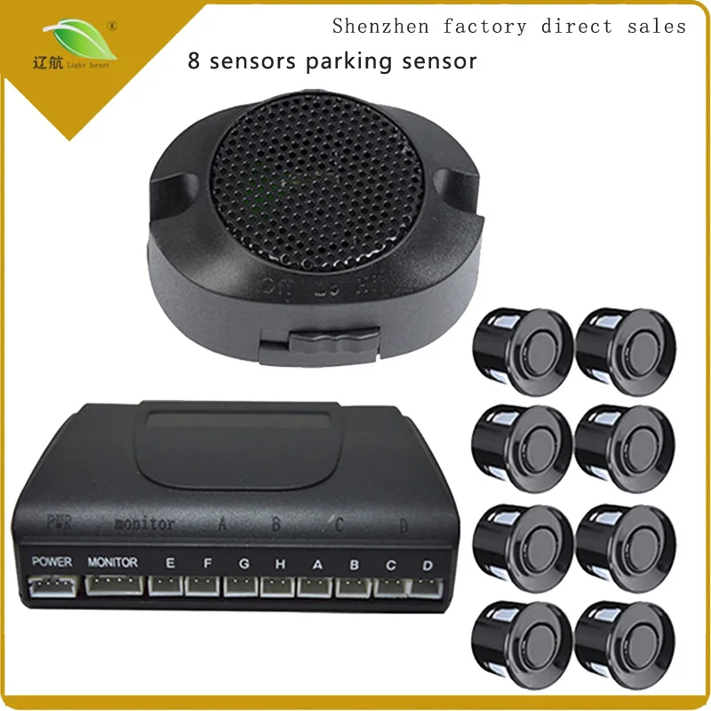 

Light heart Car Parking Sensors Flat Sensors Reverse Backup Radar Sound 810A
