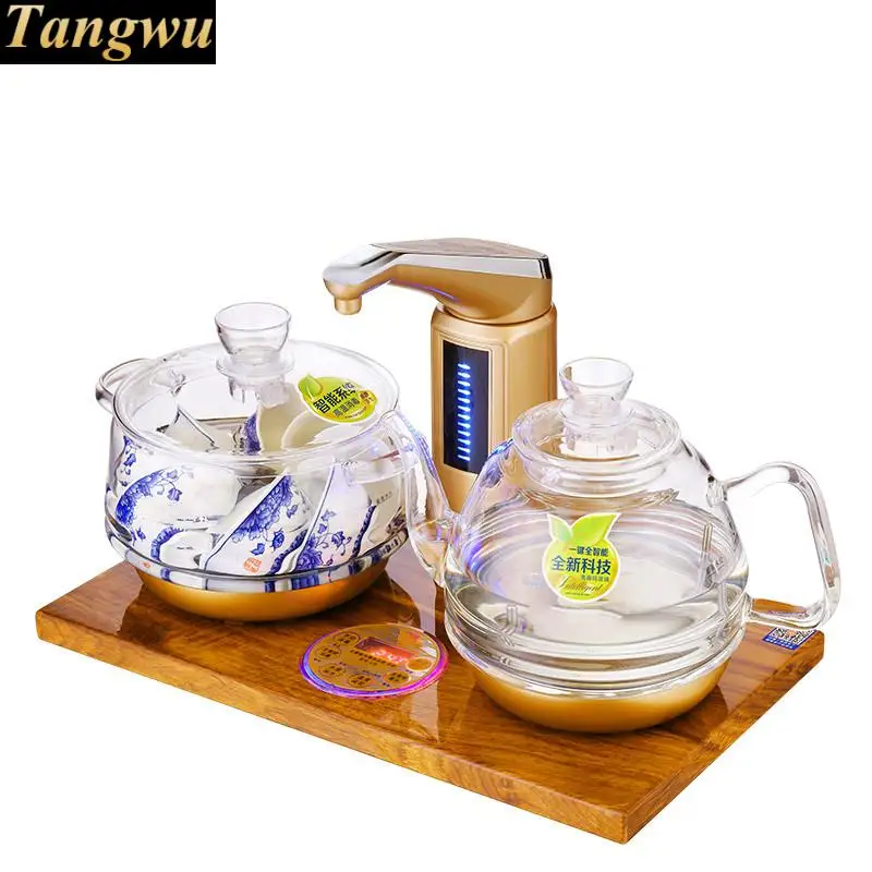Full intelligent automatic water electric kettle with a golden pear
