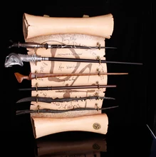 100pc Newest Total Over 60 Style Harry Potter /Dumbledore/Lucius Malfoy /Luna/Hermione Colsplay Metal Core Magic Wands