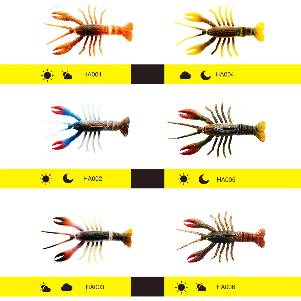 2pcs crazy Crawfish soft bait fishing lure life-like signal crayfish jig  head new TPE rubber jointed paddle tail for zander pike