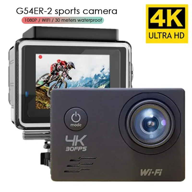Ультра HD 1080p экшн-Камера 2," wifi двойной экран 5 Мп камера на Шлем DV 100 градусов широкоугольный объектив 30 м водонепроницаемая Спортивная камера