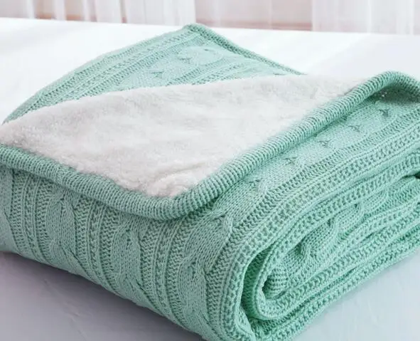 green YOYIHOME тату одеяло для дивана Европейский стиль ретро бархатное вязаное одеяло для досуга осень-зима - Цвет: green