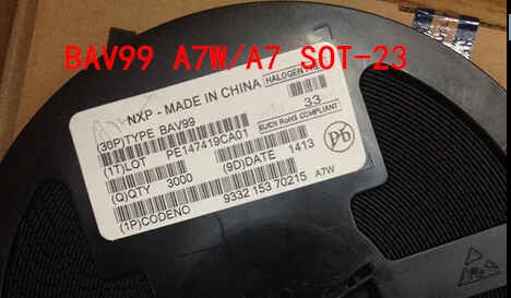 100 шт./лот BAV99 A7 A7W SOT-23 оригинальный и новый IC | Автомобили мотоциклы