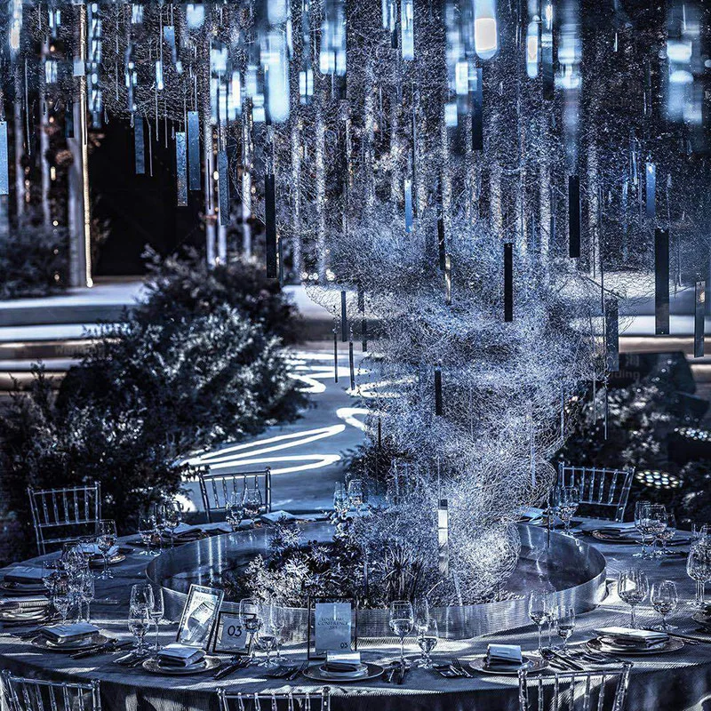 Креативный PE зеркальный отражающий блестящий занавес Свадебная сцена торговый центр потолочное украшение подвеска-занавес свадебный реквизит