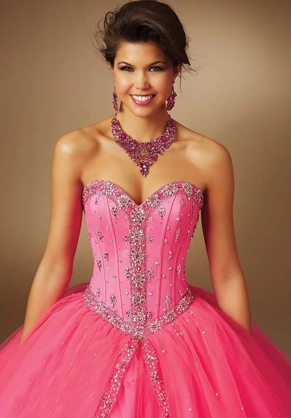 hot pink corset dress