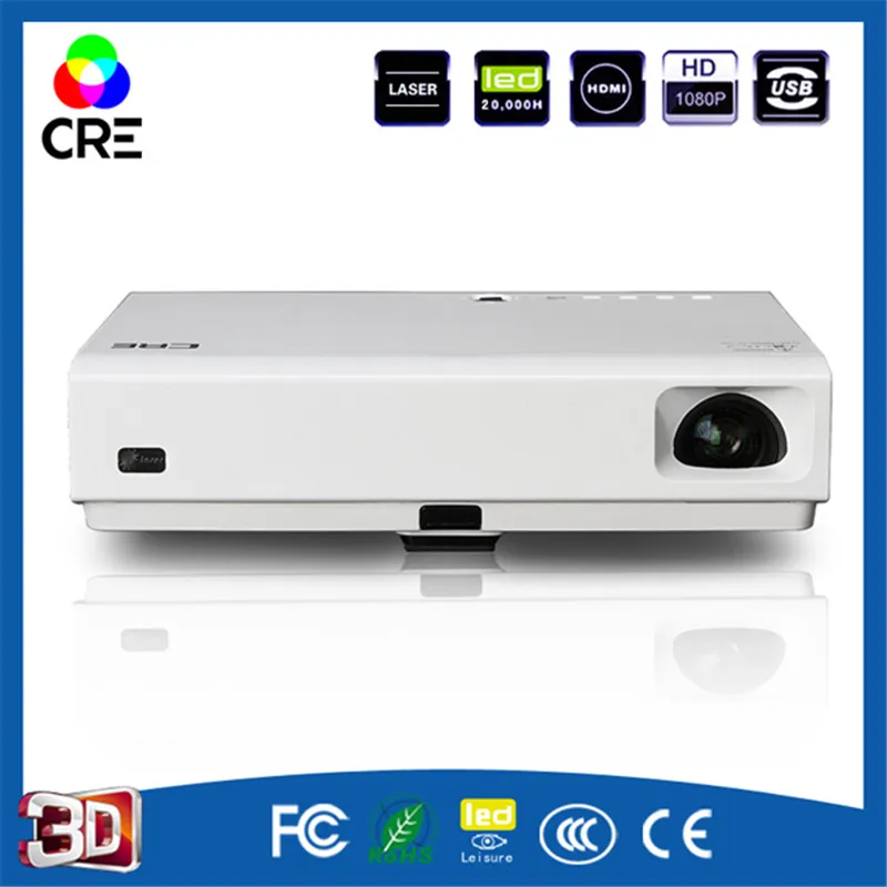 

3000Lumens Business Meeting Education Daylight Video Full HD 1080P Digital 3D DLP Short Throw Projector Beamer Proyector