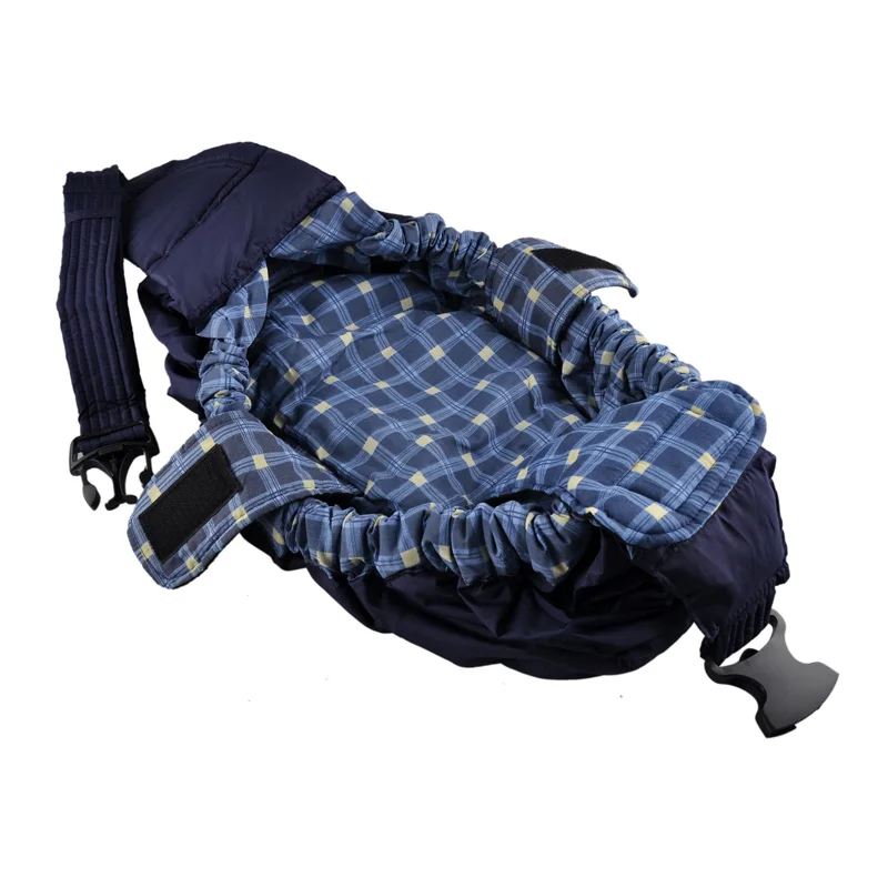 Эргономичная Детская сумка-слинг, рюкзак, переноска для новорожденных, кольцо для слинга, эластичный, Canguru Manduca, лицевая сторона, органический хлопок, стрейч - Цвет: blue grid  2