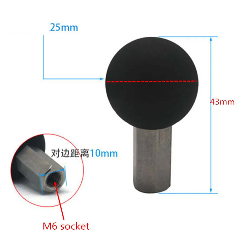 Нержавеющая сталь мотоцикл Кронштейн держатель адаптер 1 дюймов резиновая шаровой головкой Гора с M6 винтовой разъем для gopro смартфон gps