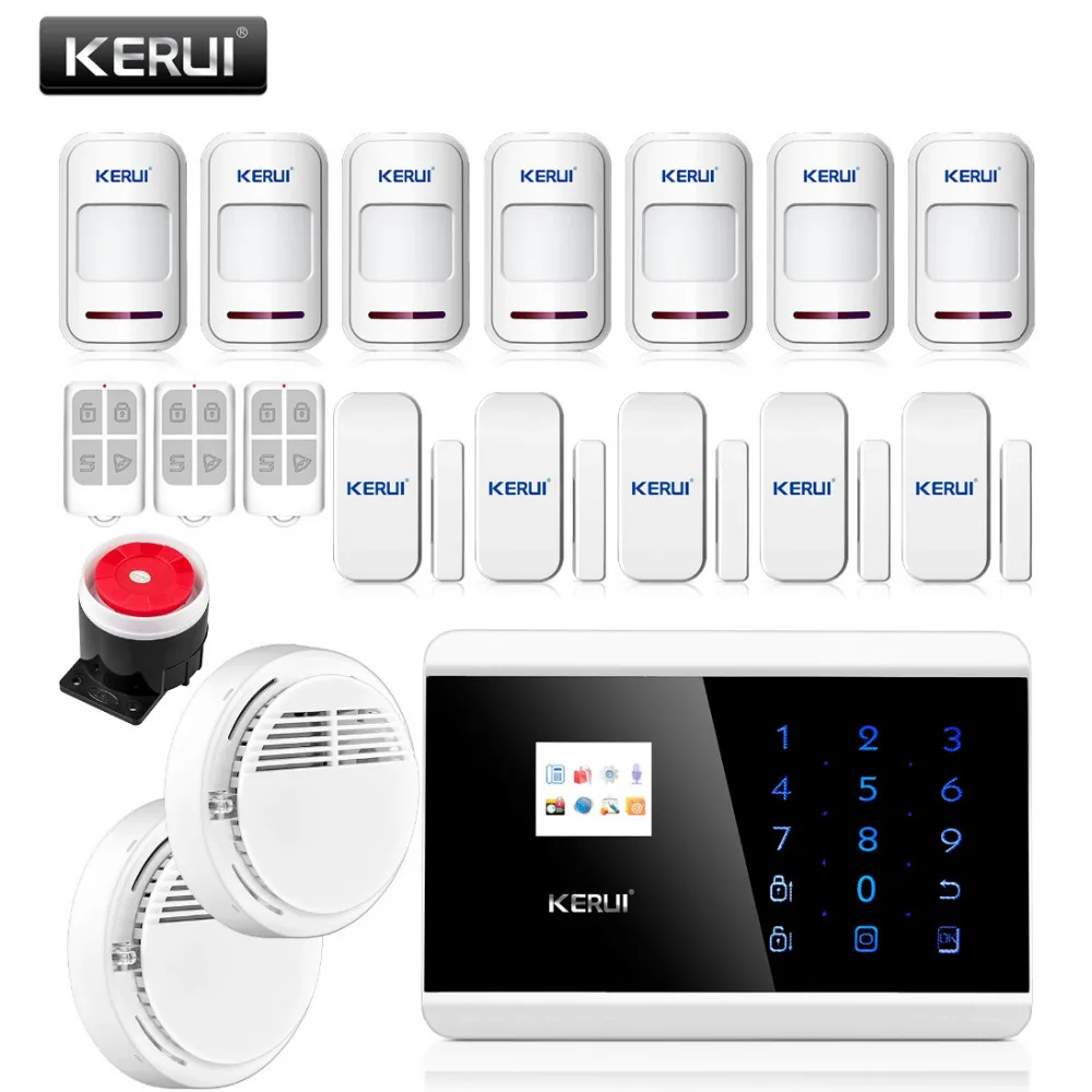 433Mhz Wireless Autodial Home Office Burglar Intruder Alarm System Security Alarm Intelligent App Control Motion Sensor