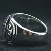 Unisex 316L Stainless Steel Cool Ride To Live, Live To Live Cross Blue Stone Rider Ring 4