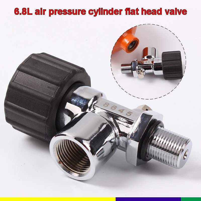 30MPa 6.8L positive pressure gas cylinder bottle valve self priming