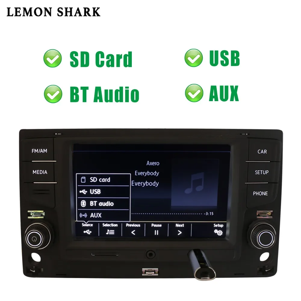 LEMON SHARK MQB 6,5 автомобиль MIB радио Mirrorlink Bluetooth OPS обратная камера для VW Golf 7 MK7 seven Passat B8 5GG 035 280B