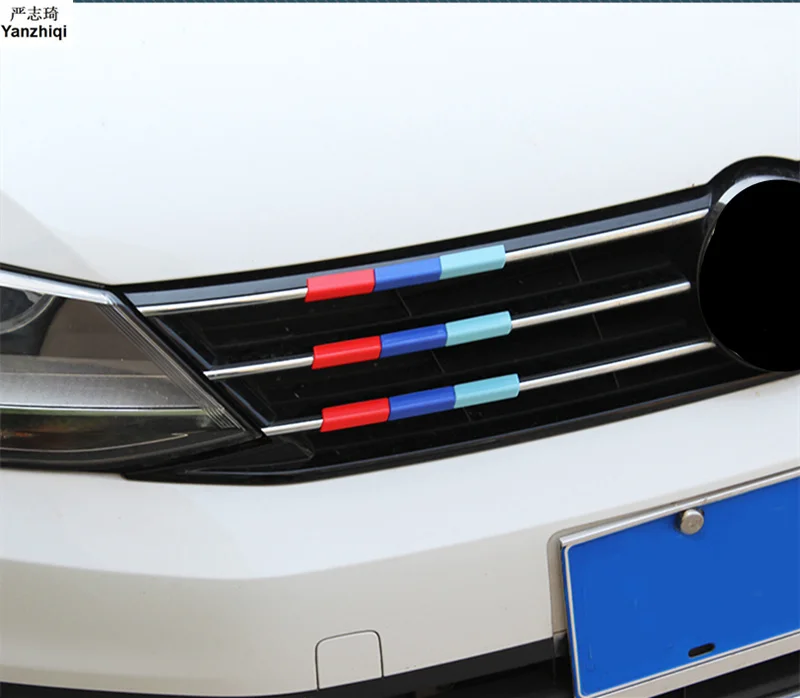 ABS 3 цвета Автомобильная передняя решетка Светоотражающая для Volkswagen 2012- VW JETTA 6 MK6