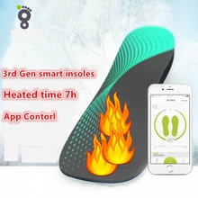 3rd Gen APP Mobile semelles intelligentes femmes hommes sans fil télécommande électrique semelles chauffantes pour l'hiver pied chauffant semelles thermiques