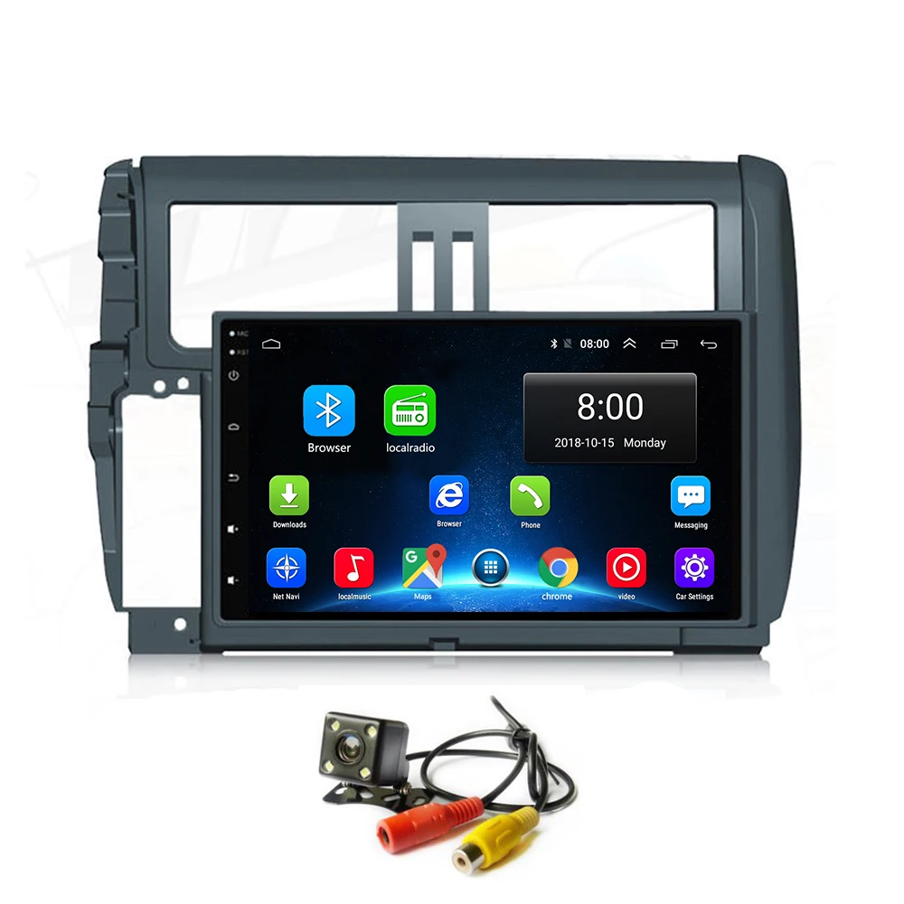 

Android 8.1 Quad Core 9 inch 2 Din Car DVD Player GPS Navi for Toyota Prado 150 Land Cruiser 2010-2013 Navi Radio Headunit WiFi