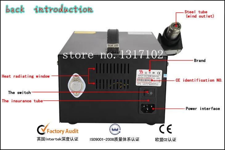 SMD/SMT паяльная станция горячий воздушный пистолет паяльник DC блок питания 3 в 1 сварочный аппарат Железный паяльник YH-853D