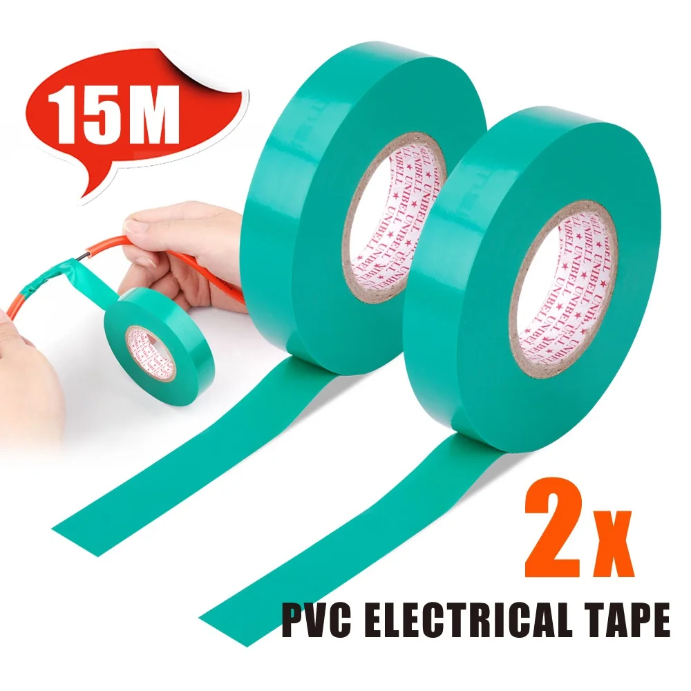 Hardware Accessories 2PCS Green Colors 15M Electrical Insulation Tape