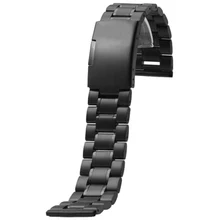 Нержавеющая сталь Quick Release часы ремешок для Pebble Time круглые умные наручные часы черный(пять бусин цепи