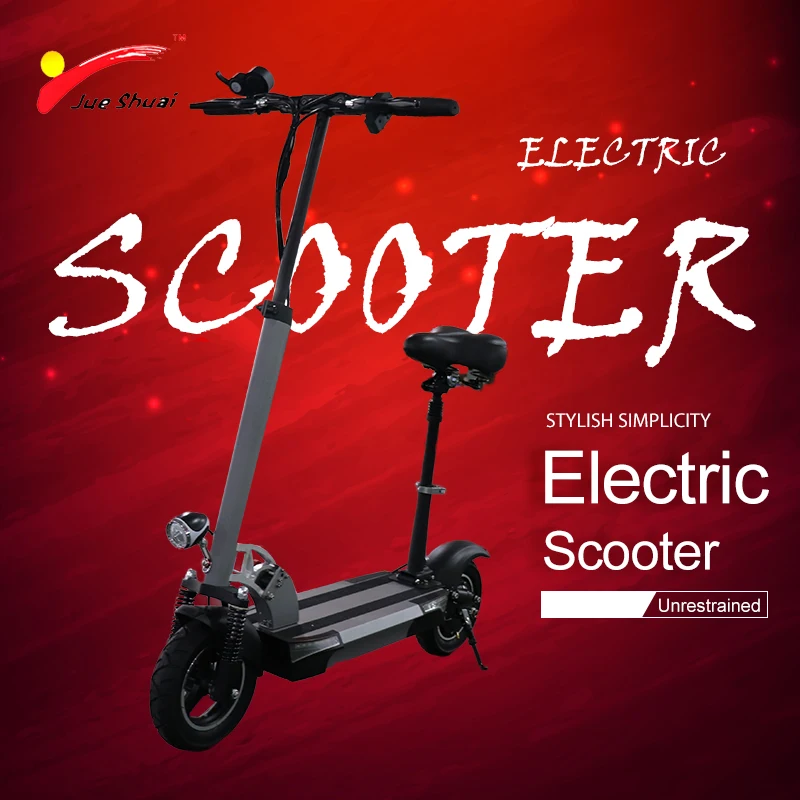  500w foldable 48V 26A max 100km powerful electric scooter lights disc brake with seat ebike electri