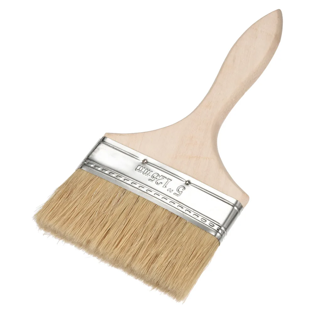 

UXCELL New Arrival 1PCS Paint Tools 45 x 127 x 15mm Reusable Boar Bristle Paint,Varnish,Gesso,Stains Brushes, Wooden Grip Metal