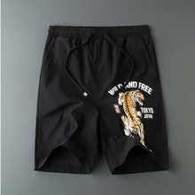 Очень хорошее качество мужские повседневные шорты с принтом тигра брендовая дизайнерская мужская гибкая пластина шорты дышащие шорты для улицы 520