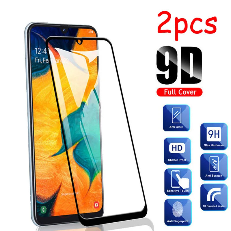 

2Pcs Glass Case for Samsung Galaxy A30 A50 A 50 30 Protective Tempered Glass Screen Protector for Samsung A50 50A 30A M30 Glas