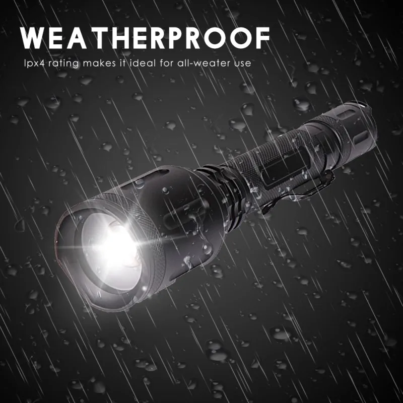Zoomable Xlamp XHP70.2 светодиодный фонарь XHP50 тактический с зумом перезаряжаемый мощная