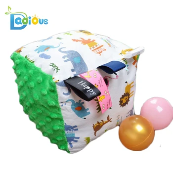 2019 ABDL Baby Toys Plush Bright Colors Baby Soft Adult Baby Playing Taggies Stuffed Block Taggies Ddlg Baby Girl bright baby blankies