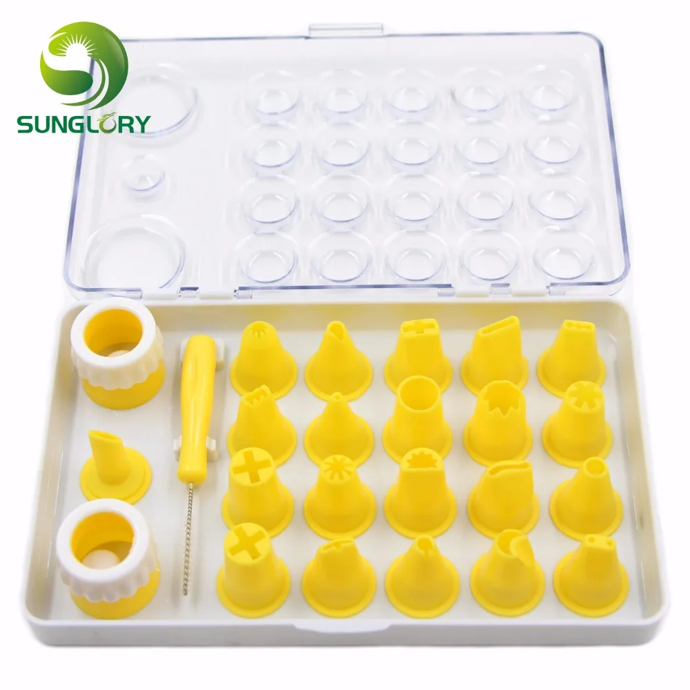 

Fondant Cake Decorating Nozzles 21PCS Piping Icing Cream Tips Set Plastic Pastry Nozzles Cupcake Decoration Baking Pastry Tools