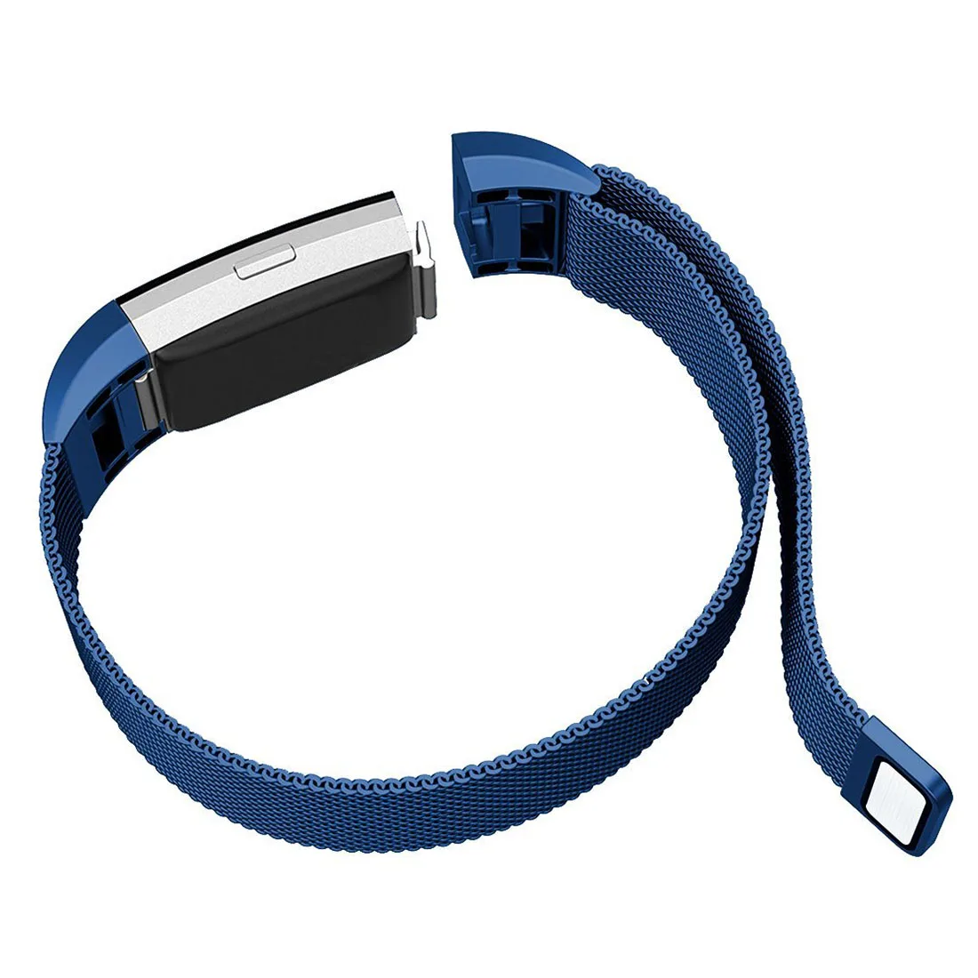 

Stainless Steel Bands Milanese Loop Replacement Accessories Bracelet Strap with Unique Magnet Lock For Fitbit Charge 2 Blue La