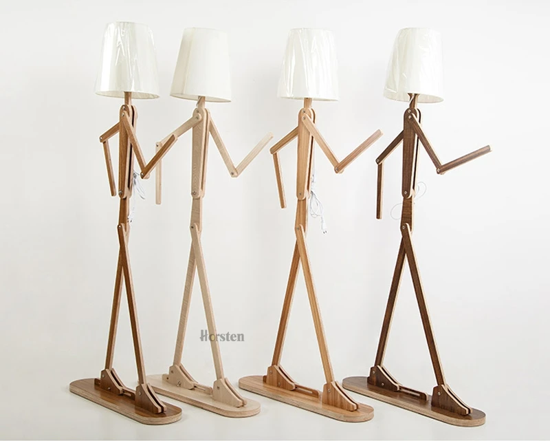 Japanese Style Creative DIY Wooden Floor Lamps Nordic Wood Fabric Stand Light For Living Room Bedroom Study Art Deco Lighting E27 (11)