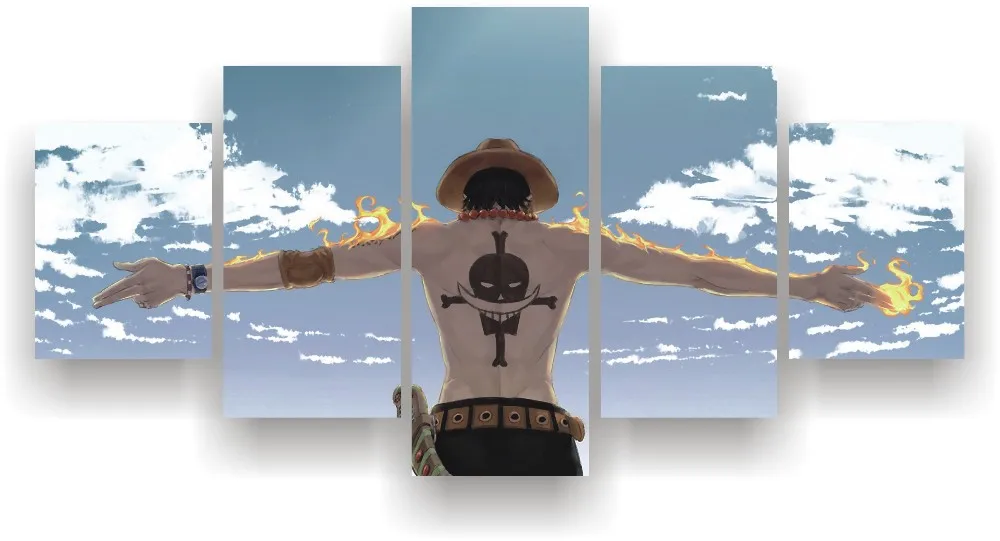 

5D DIY diamond painting 5 Panel Animated Cartoon Home Painting Wall Pictures For Living Room square diamond