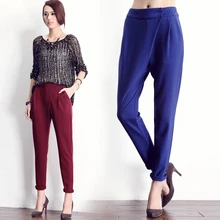 2013 дизайн эластичные Асимметричные свободные шаровары повседневные штаны брюки 14379