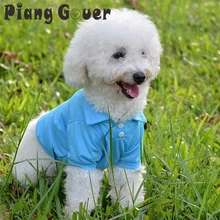 Сезон: весна-лето дышащая одежда для собак Спорт Стиль собака питомец, маленькая собачка рубашки мальчиков