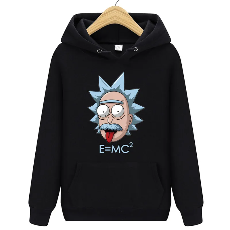  2018 New Men's Hoodies Einstein E MC2 Sheldon Rick And Morty Physics Science Casual Printend Hoodie