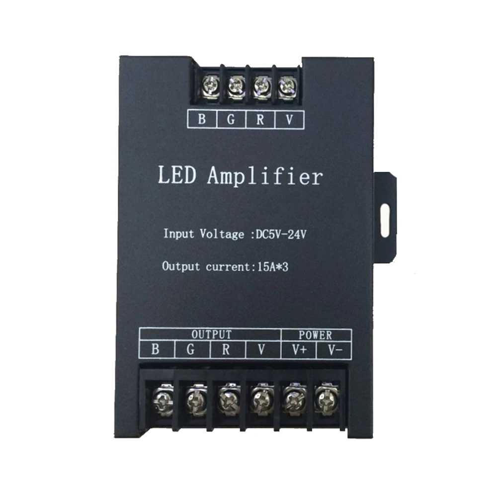

Led Controller RGB Amplifier DC12 - 24V 30A 3 Channel Output RGB LED Strip Power Repeater Console Controller