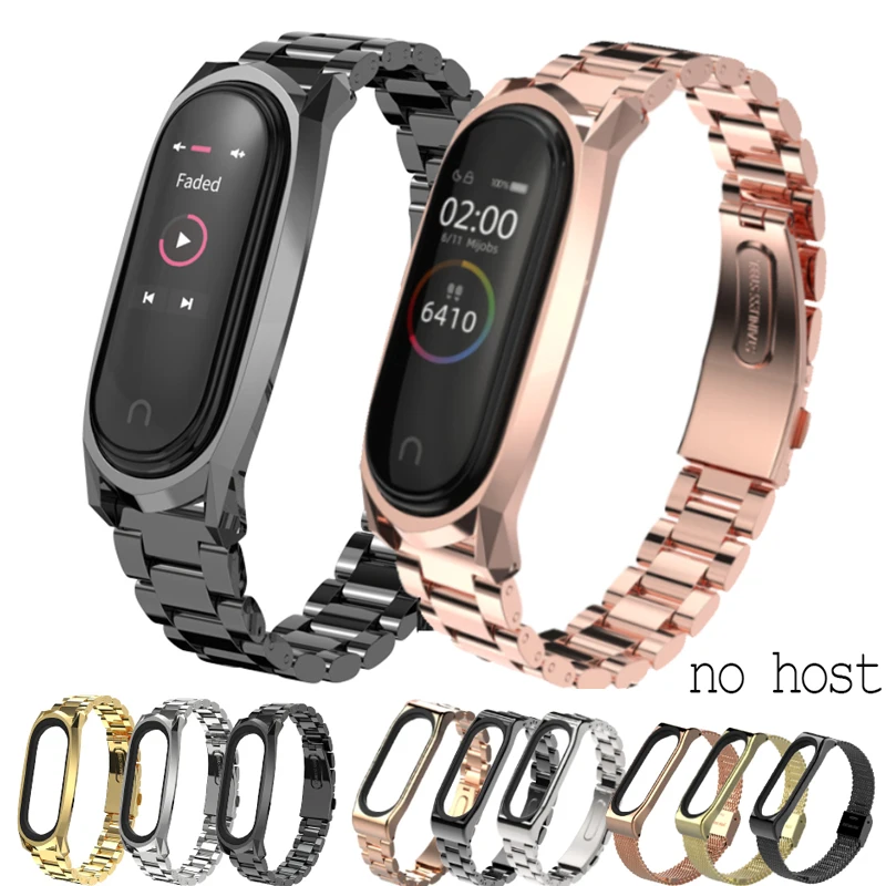 

For Xiaomi Mi Band 4 Metal Strap Screwless Stainless Steel For Xiaomi Mi band 4 NFC Bracelet Metal Replacement Strap For Mi 4