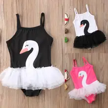 Одежда для маленьких девочек купальный костюм без рукавов милый Животные Повседневное купания пляжная одежда для девочек