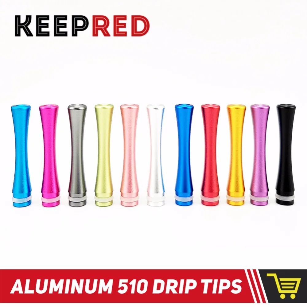 

K Metal Drip Tip Aluminum 510 Drip Tips Aluminum For Vivi Nova DCT V2 Atomizer Tank E Cigarette mouthpieces