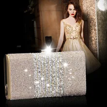 Дизайн женские клатчи кошельки женские вечерние сумки золотые бриллианты модные вечерние сумки женские свадебные клатчи Прямая