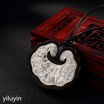 

KJJEAXCMY Fine jewelry S990, peony, peony flower, safety buckle, tassel, pure silver, antique national style sw