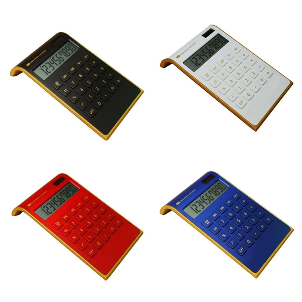 

Drop Shipping Fashion Solar Power Inclined School Office 10 Digits Desktop Calculator Tool Battery & Solar 2in1 Powered Computer
