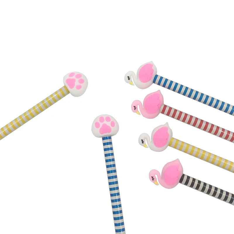 4pcs/lot Bring Lucky Flamingos Cute Claws Mini Sucker Cup Funny Creative Toy Kids Pencil Topper Decor Model Gifts